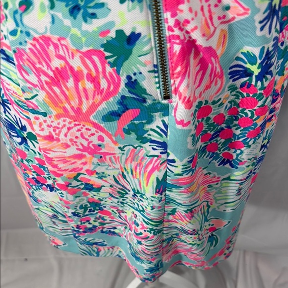 Lilly Pulitzer Arden Etuikleid Mini Serene Blau Gypsea Fransen Size M - Picture 10 of 10